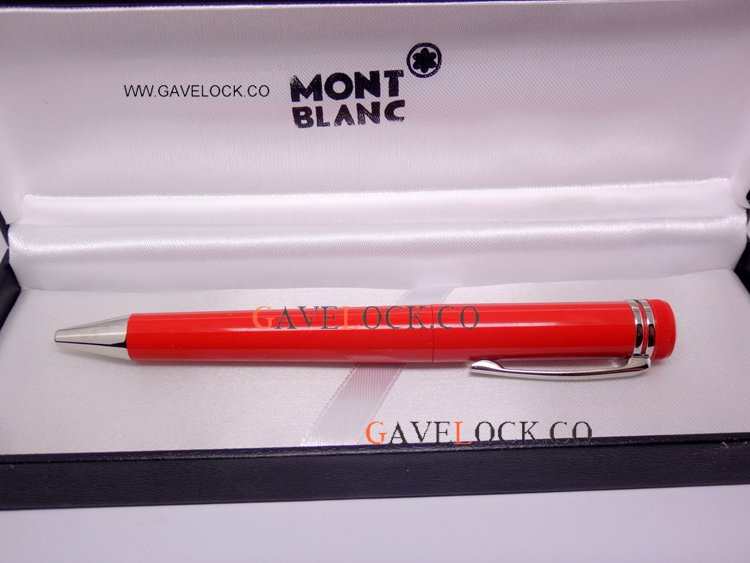 Mont Blanc Replica Heritage Collection 1912 Capless Red Silver Ballpoint Pen